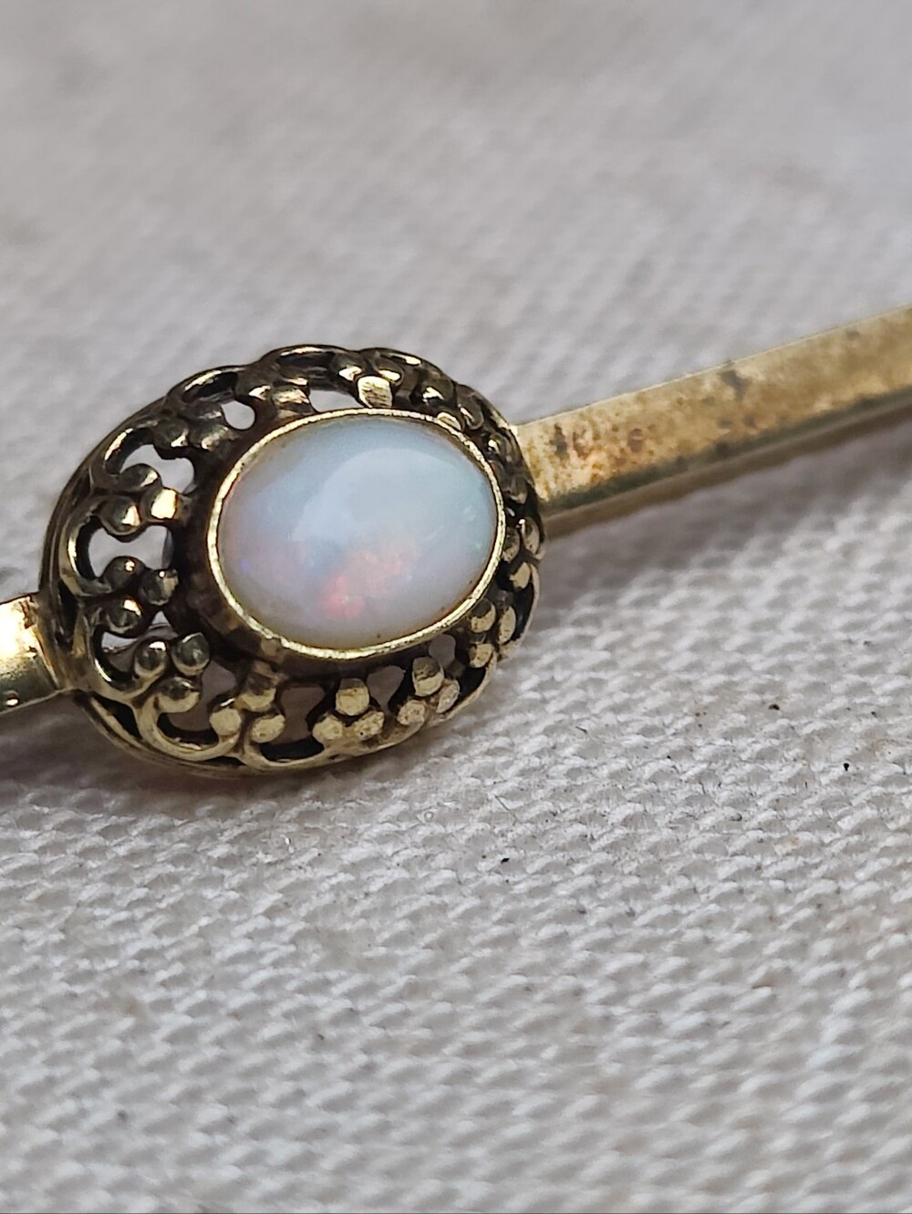 Antique Opal Bar Pin - Picture 3 of 8